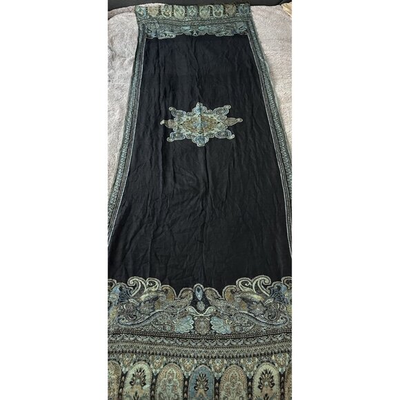 ECHO Wrap Bohemian Ethnic Print Scarf Large shoulder Head Wrap Hair Scarf India - Picture 9 of 12